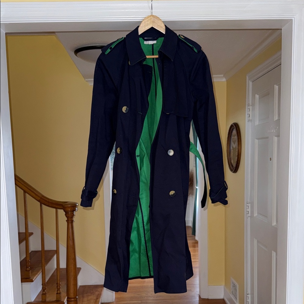 3.1 Phillip Lim for Target Navy Trench Coat with Green Lining